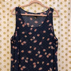 Torrid high low blouse navy blue size 2(18/20)